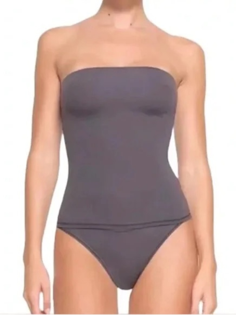 SKIMS Fits Everybody Tube Top in Gunmetal Grey